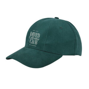 Heavy Brushed Turned 6-panel Cap - Unisex - Groen